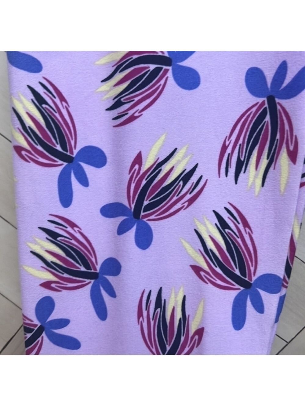 LuLaRoe Light Purple Floral Legging One Size NWOT